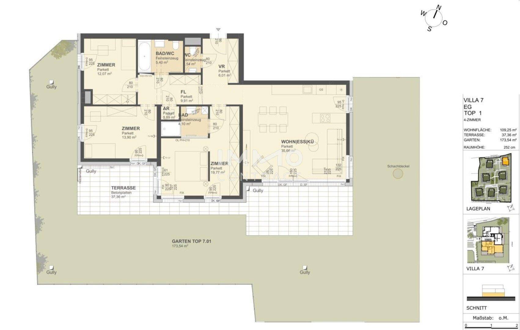 KREMSER WOHNDOMIZIL4Zi- 109qm- Gartenwohnung, 2Bäder, Lift, Tiefgarage, in beliebter Grünruhelage - Ansicht 2