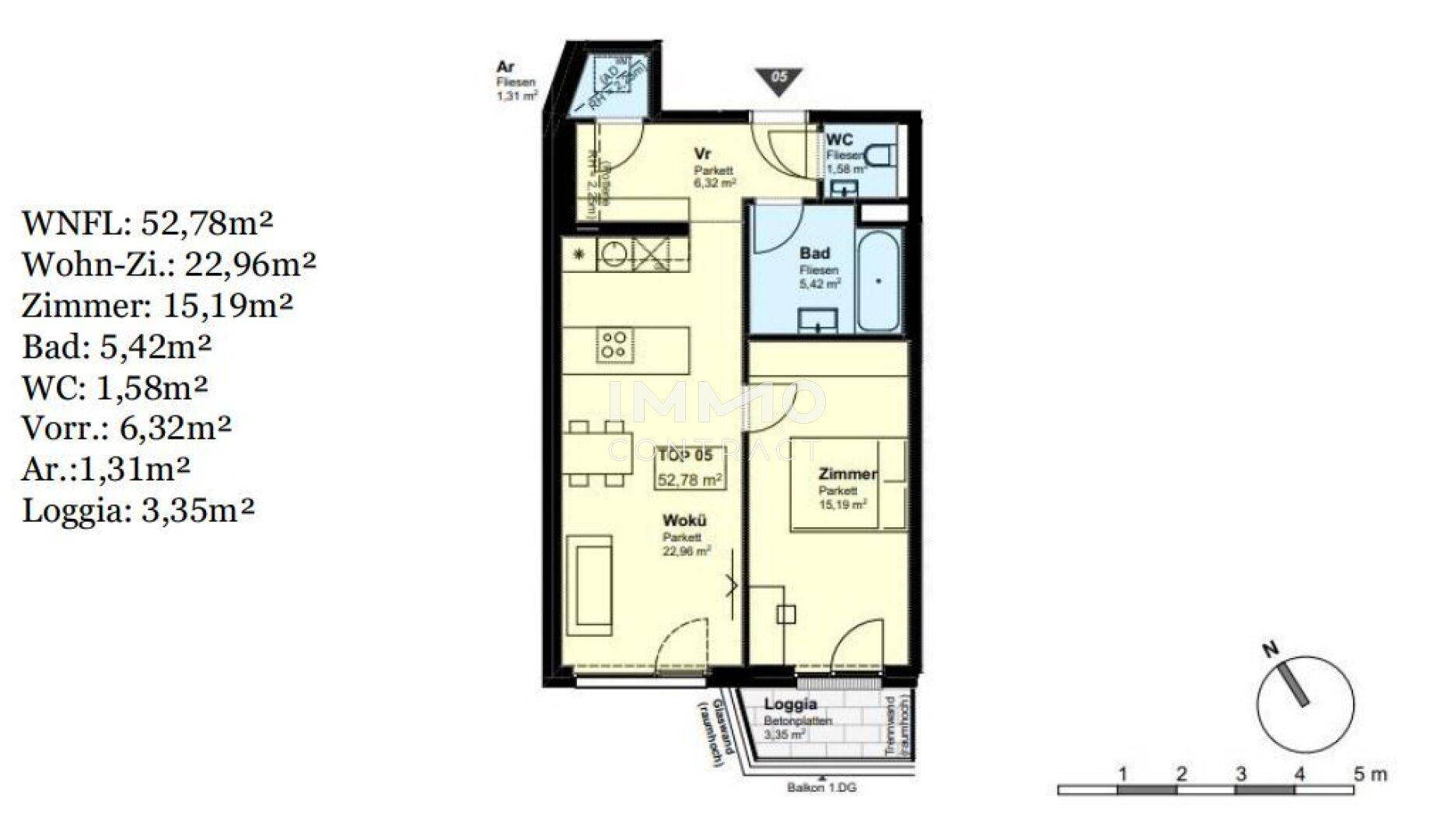 *Provisionsfrei* Erstbezug, 2-Zimmer mit Balkon nähe "alte Donau" - Widok 6