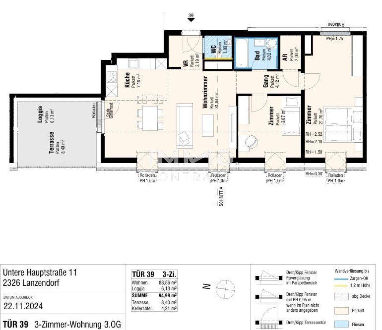 große Terrasse schöne 3 Zimmer - Mehr