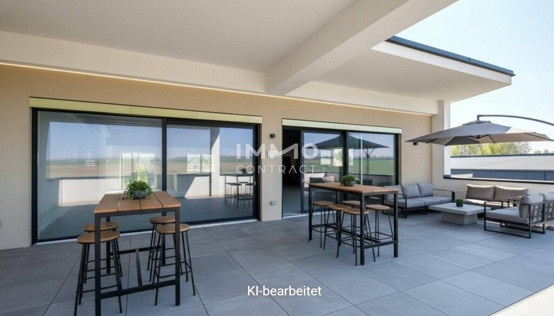 Terrasse KI-möbliert