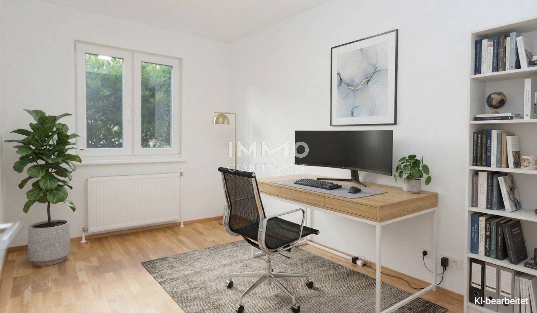 Zimmer 2 - Variante KI Möblierung Homeoffice