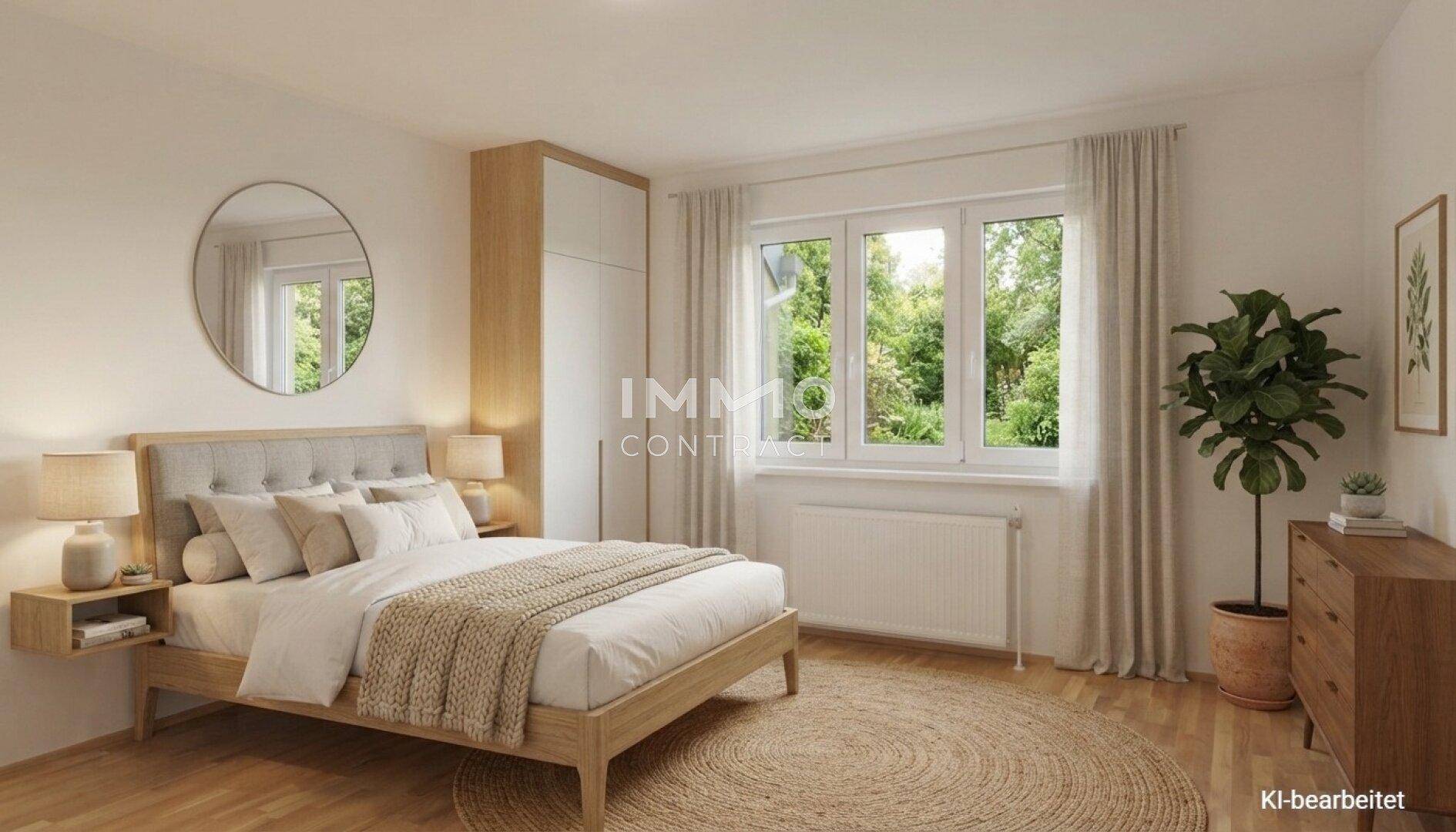 Schlafzimmer 1 -KI Möblierung