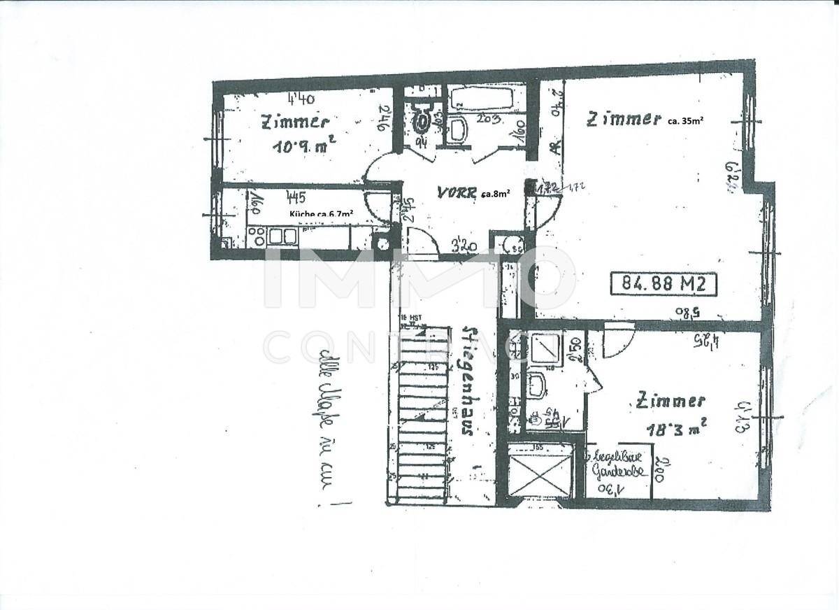 Plan Wohnung Wien Liniengasse aktuell