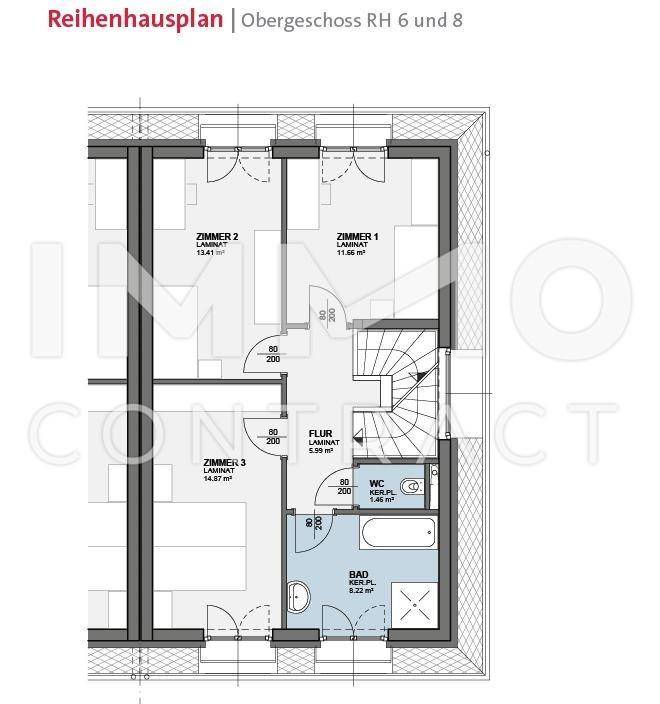 Grundriss OG DHH 6 und 8