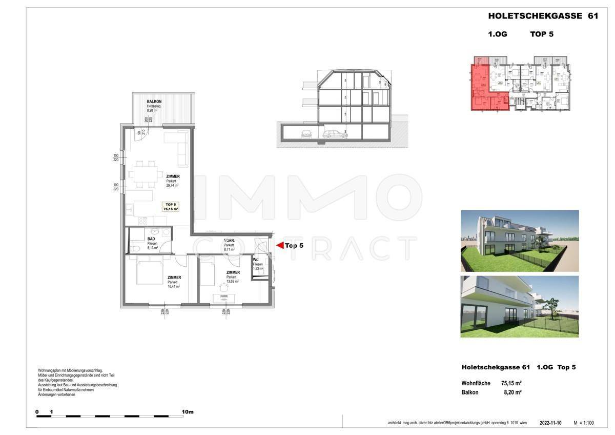 2022-11-10_Holetschekgasse 61_VK Plan 1.OG Top 5-1