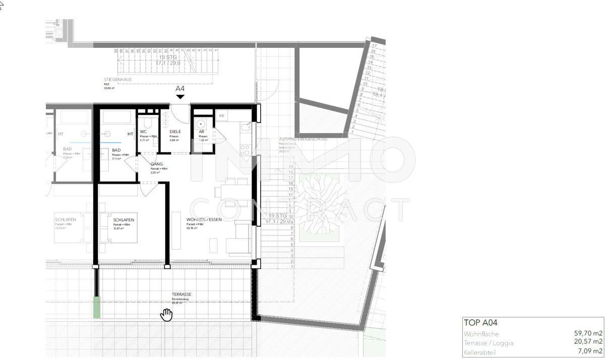 Plan mit Terrasse A 04