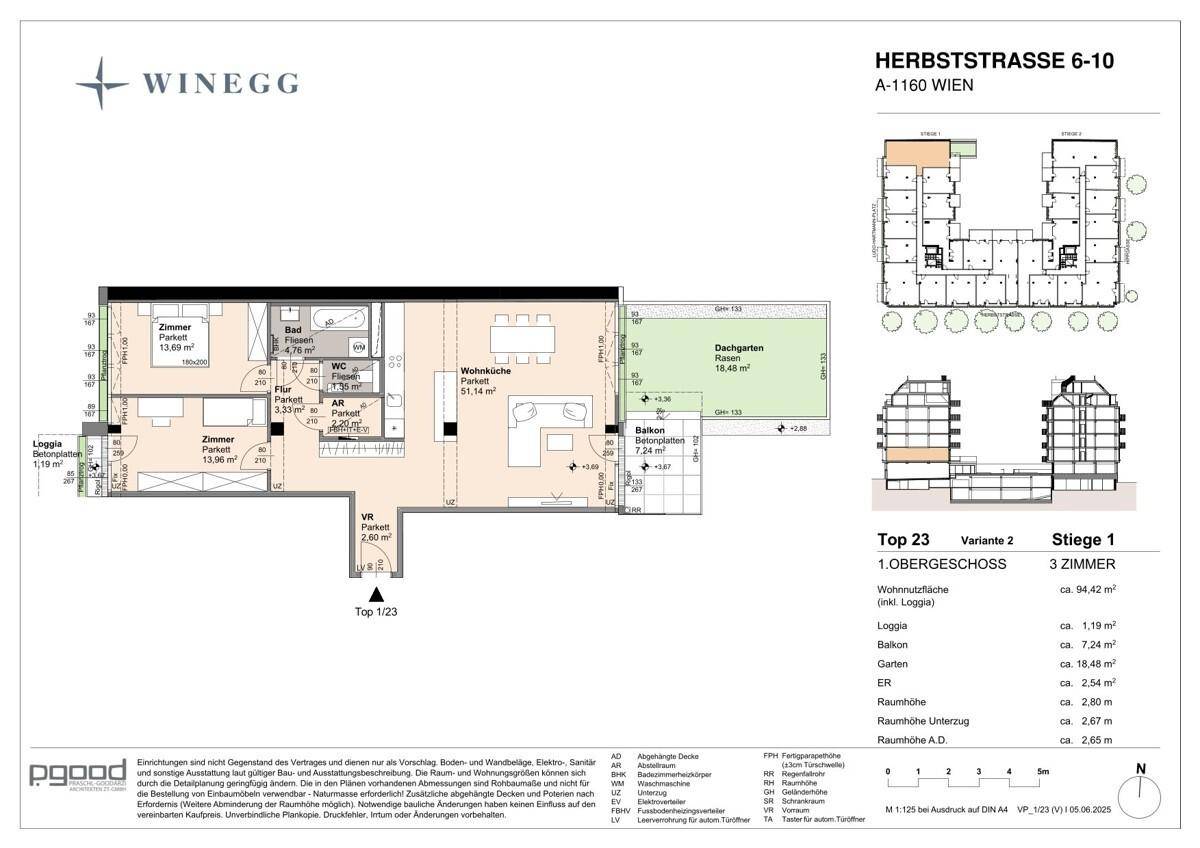 Wohnungsplan (Variante 1)