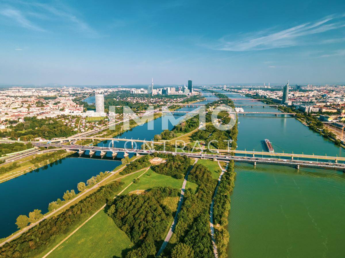 Donauinsel Luftaufnahme