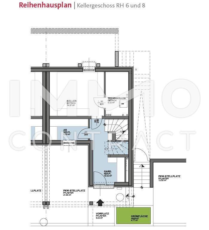 Grundriss Keller DHH 6 und 8