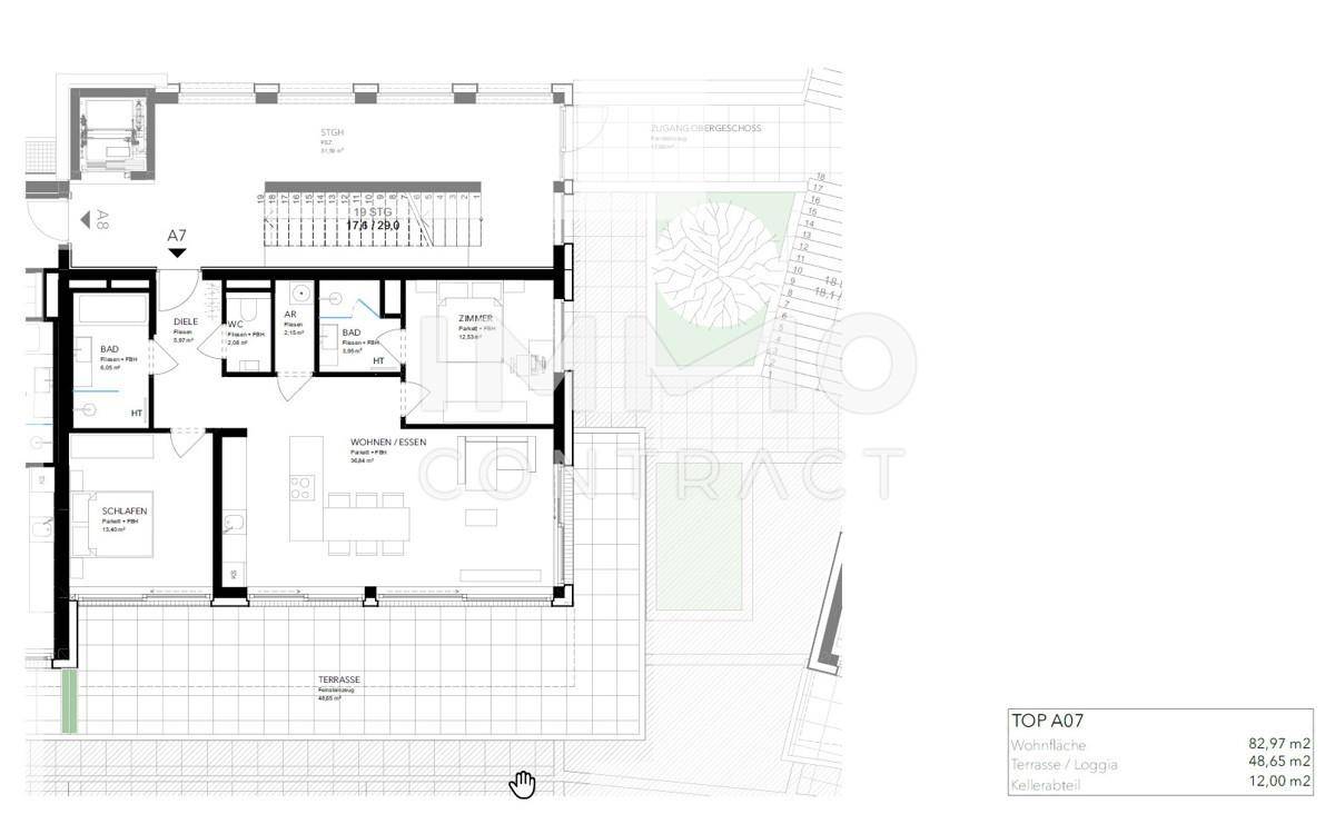 Plan mit Terrasse A 07