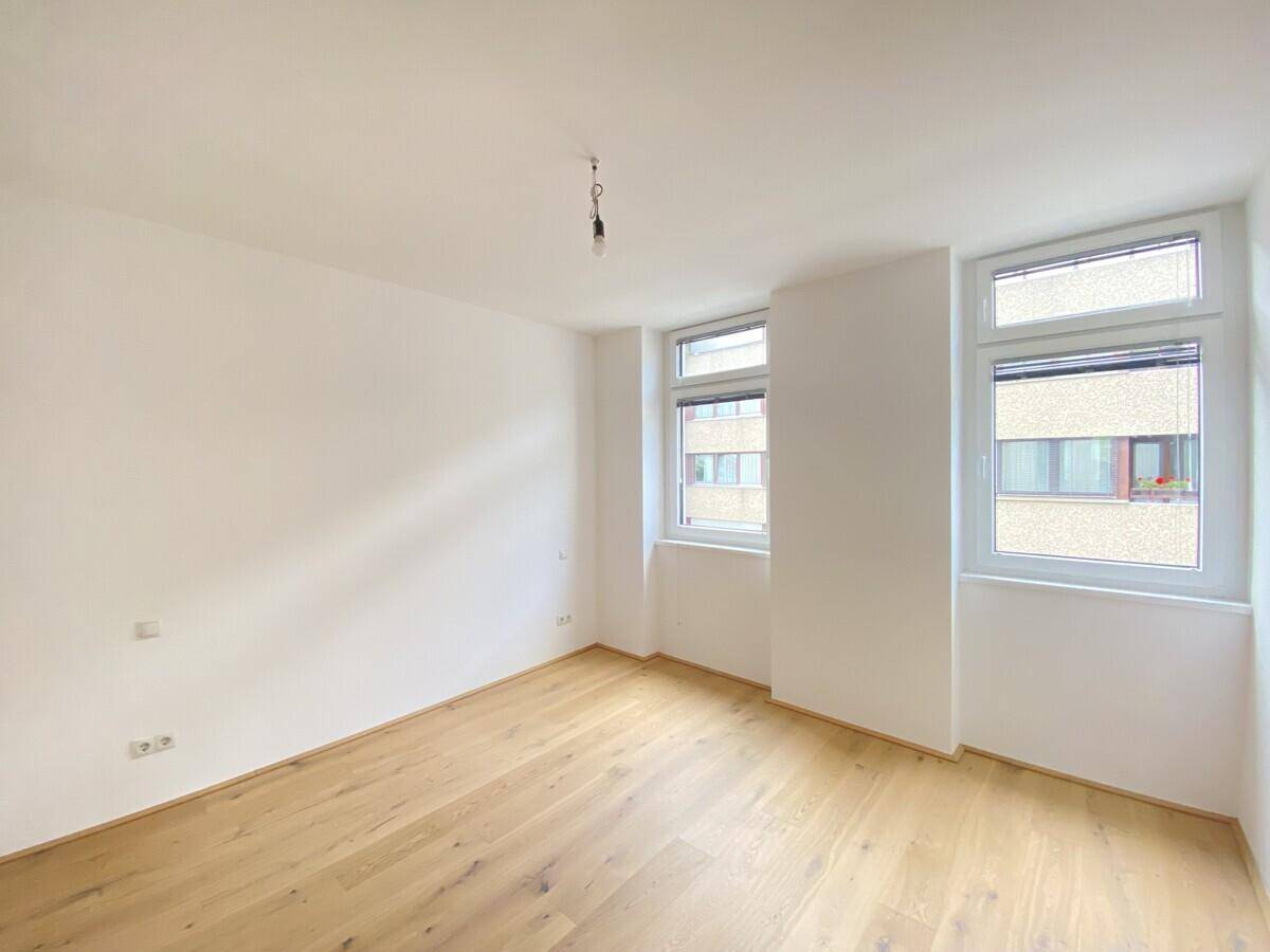 Schlafzimmer mit Fußbodenheizung