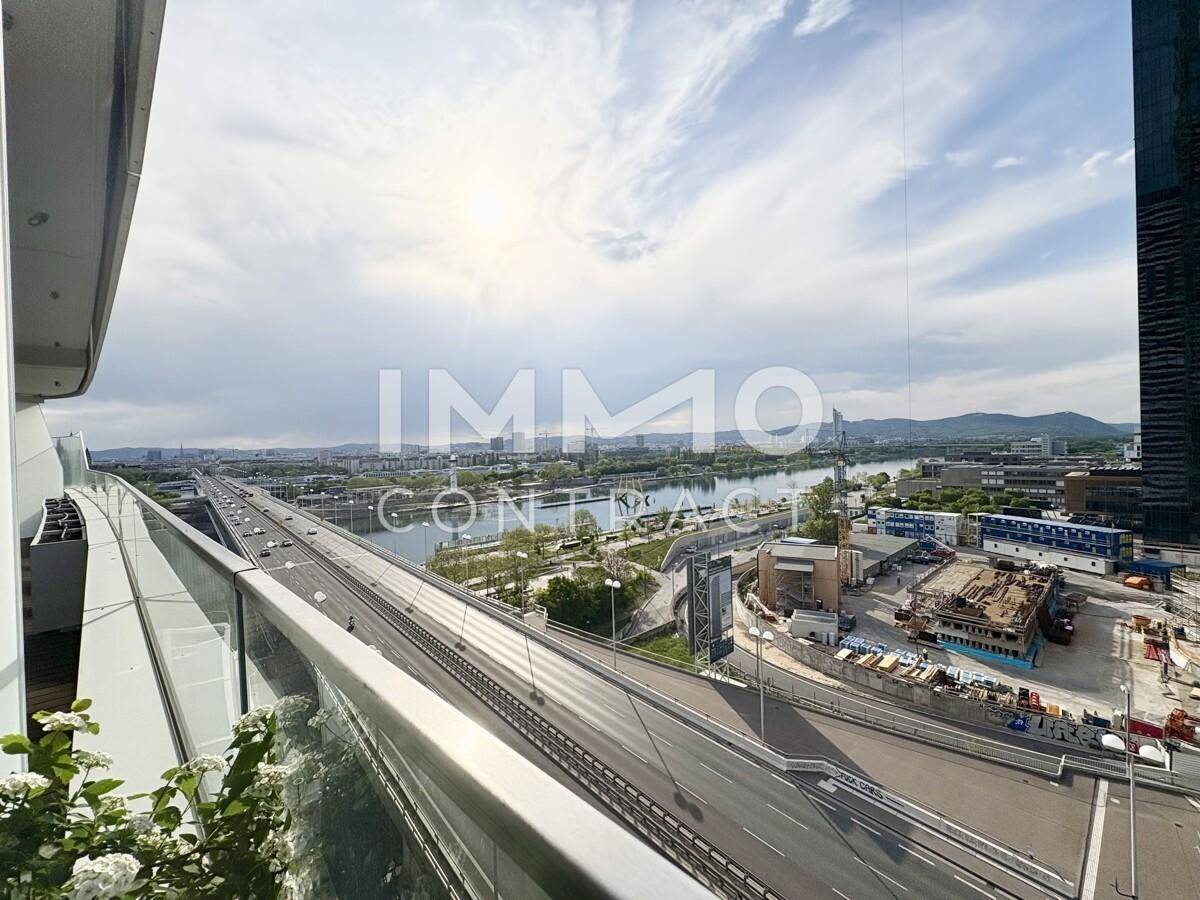 Balkon Richtung Neue Donau & Kahlenberg