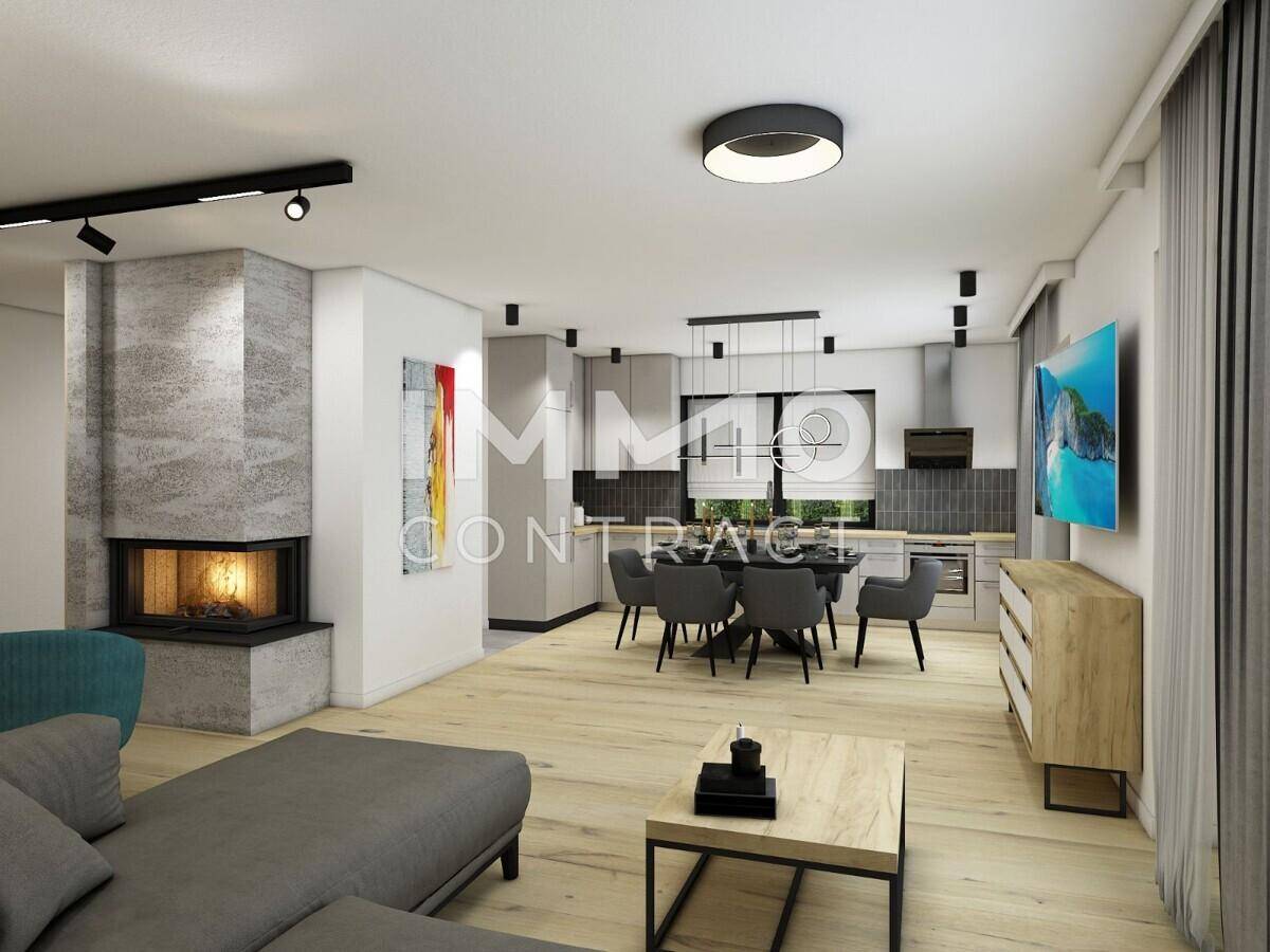 Wohnzimmer mit Blick auf Esszimmer