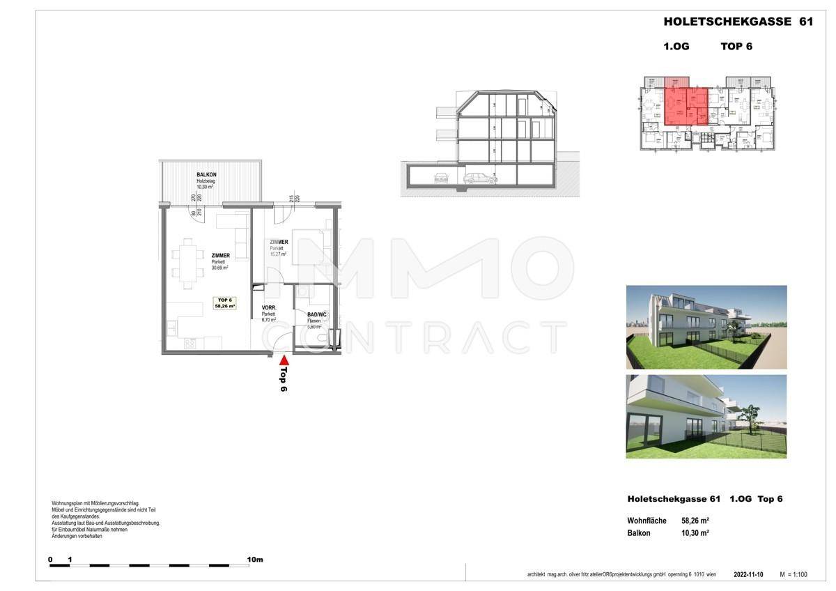 2022-11-10_Holetschekgasse 61_VK Plan 1.OG Top 6-1