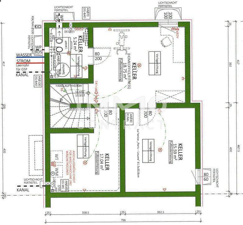 Grundrissplan Kugelfang Keller