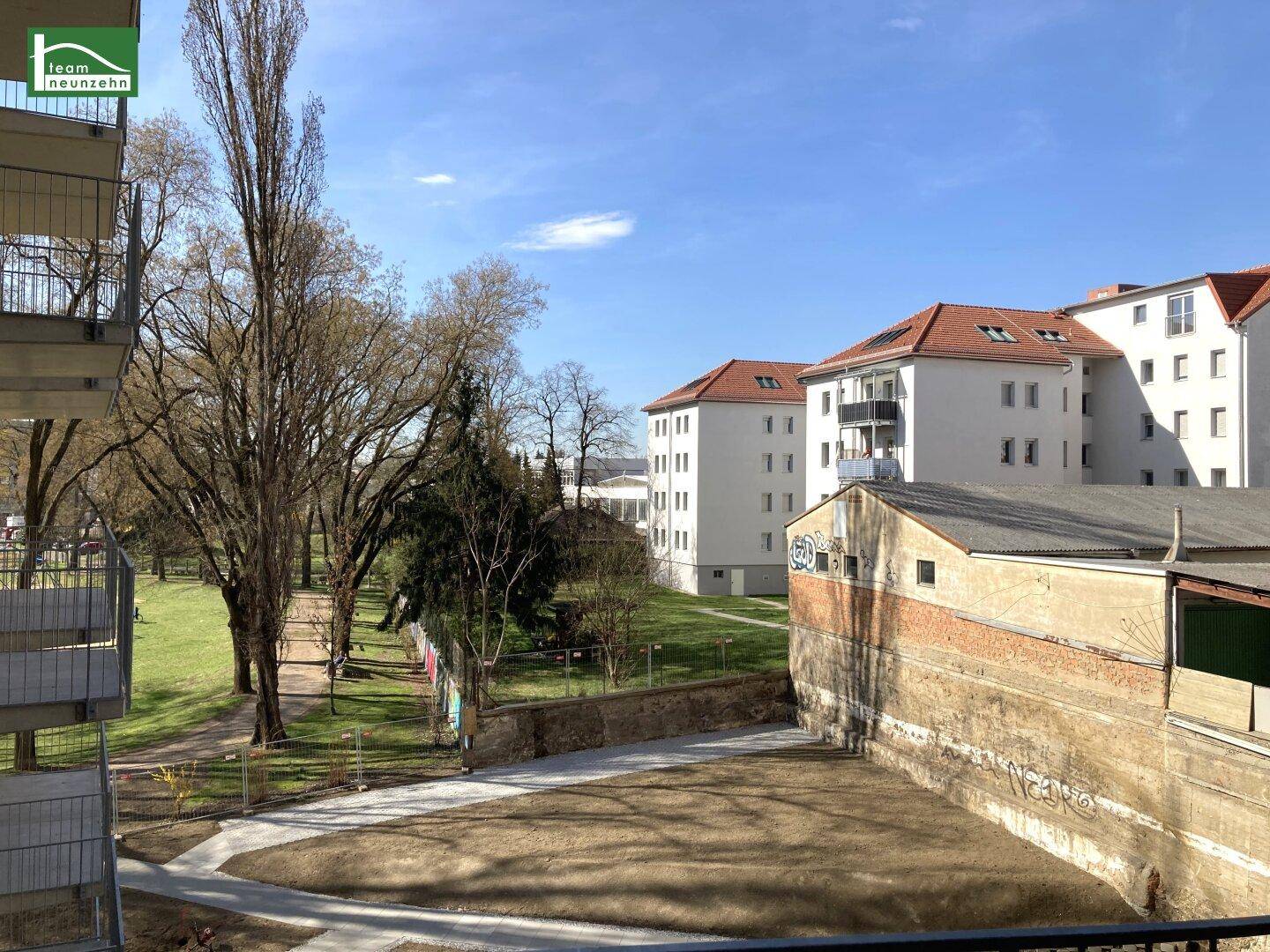 Blick vom Balkon