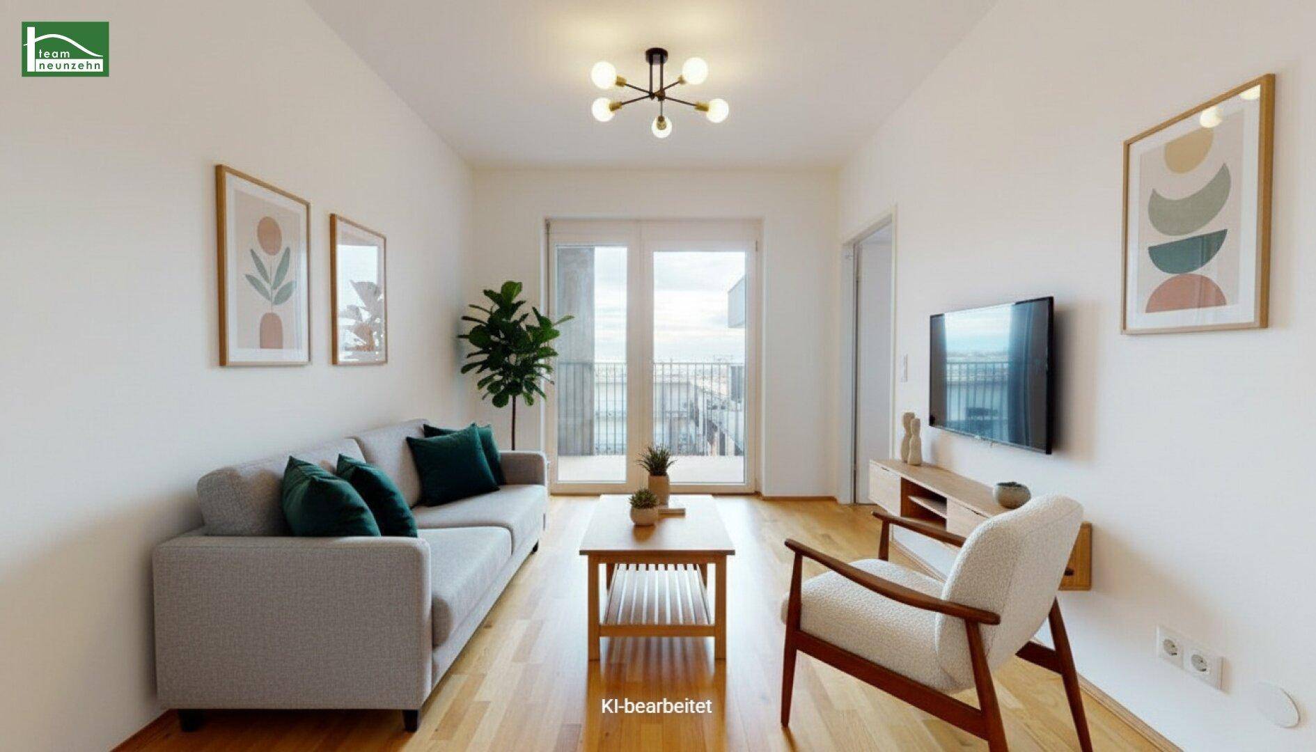Urbaner Wohnkomfort nahe dem Grazer Stadtzentrum - Moderne 2-Zimmer-Wohnung mit Freifläche im Brauquartier Puntigam! - Ansicht 2