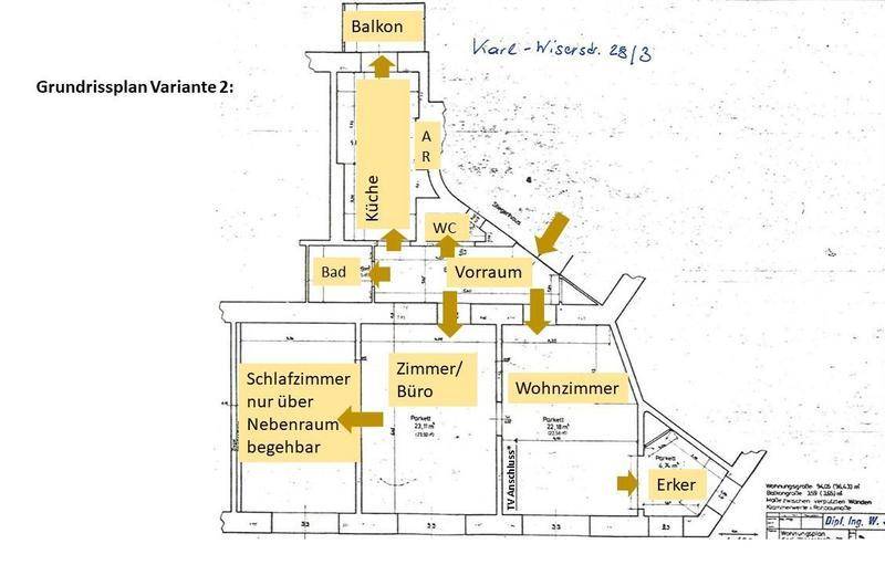 Grundrissgestaltung Option 2