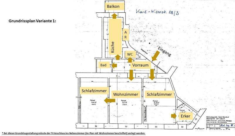 Grundrissgestaltung Option 1