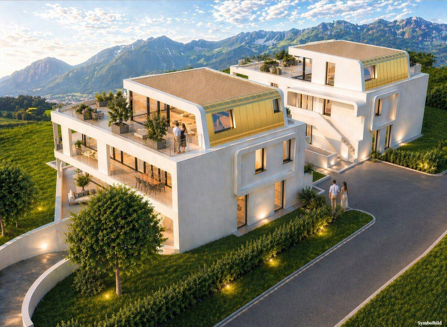 exklusive Gartenapartments mit Pool-Bescheid - Luxuriöses Wohnprojekt in Aldrans - Ansicht 2