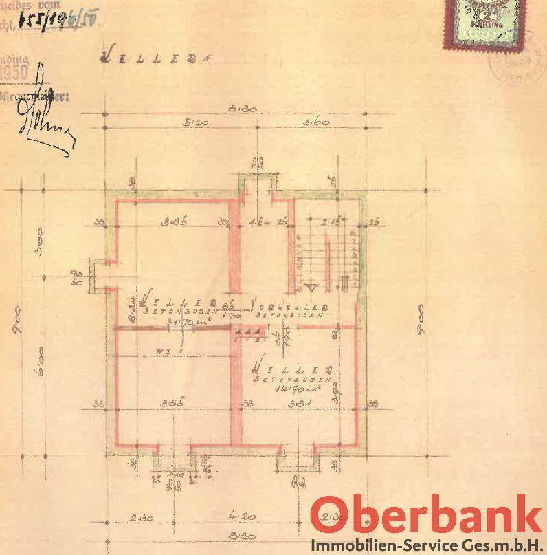 Grundrissplan Keller