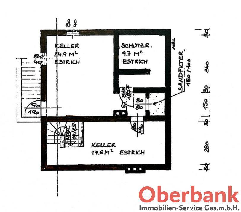 Grundrissplan Keller