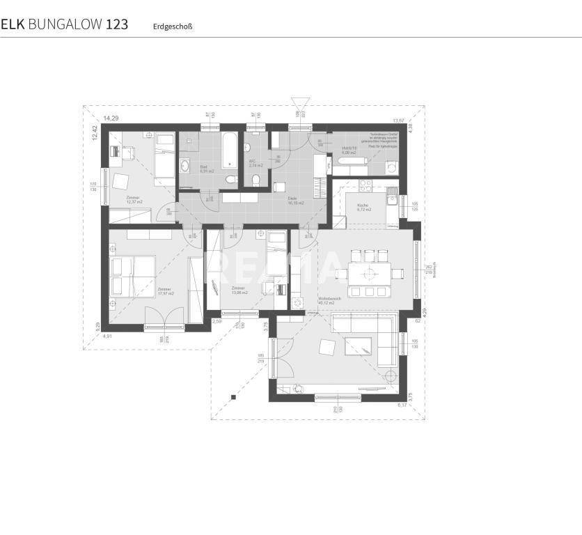 ELK Bungalow 123 Grundriss