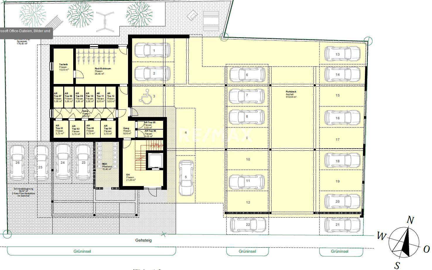 Grundriss EG (Carports)