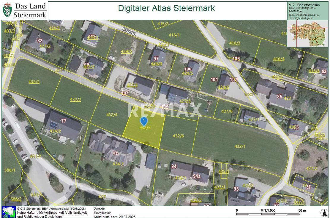 Auszug GIS Steiermark