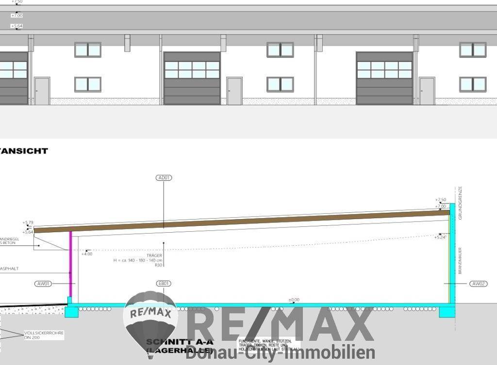 Hallen-Plan Außenansicht