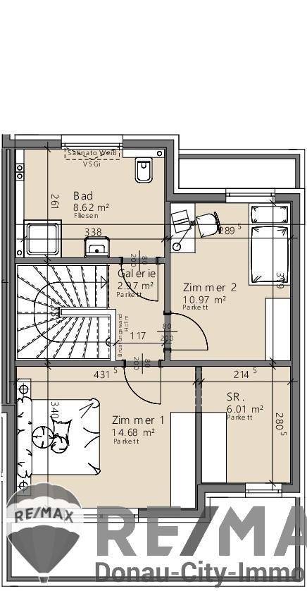 06. Doppelhaushälfte 2301 Mühlleiten Plan OG