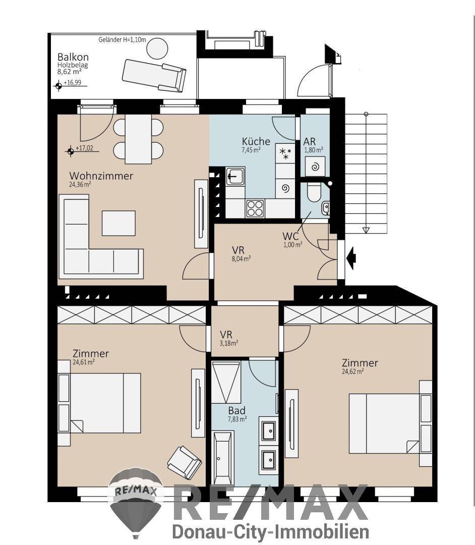 21. Eigentumswohnung 1050 Wien -Grundriss