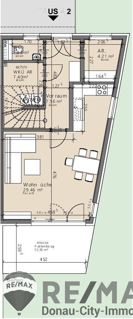 05. Doppelhaushälfte 2301 Mühlleiten Plan EG