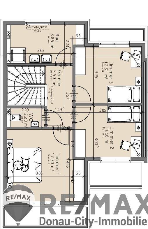 06. Doppelhaushälfte 2301 Mühlleiten Plan OG