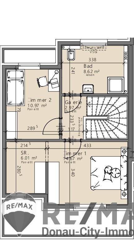 06. Doppelhaushälfte 2301 Mühlleiten Plan OG