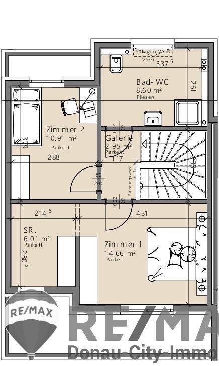 06. Doppelhaushälfte 2301 Mühlleiten Plan OG