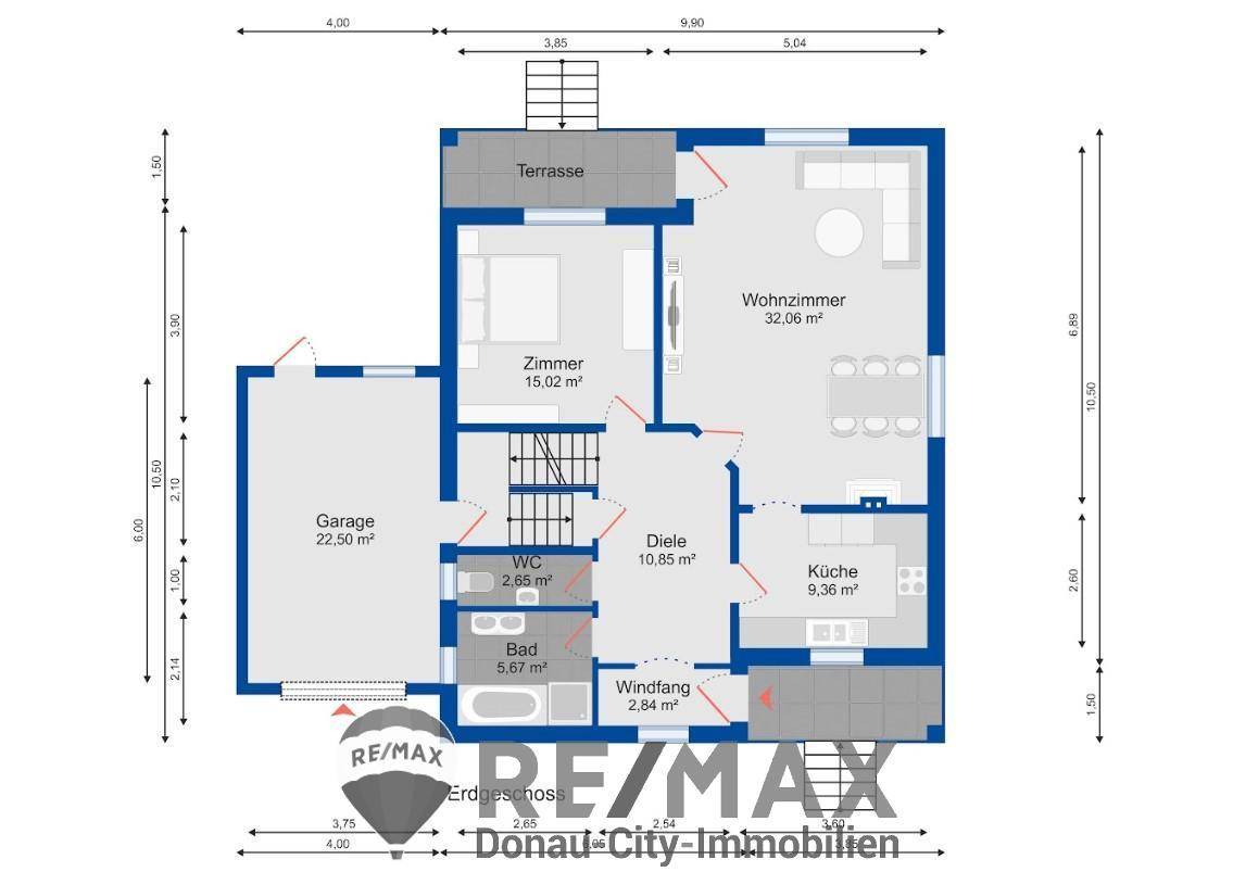 10. Einfamilienhaus 2294 Breitensee - Grundriss EG