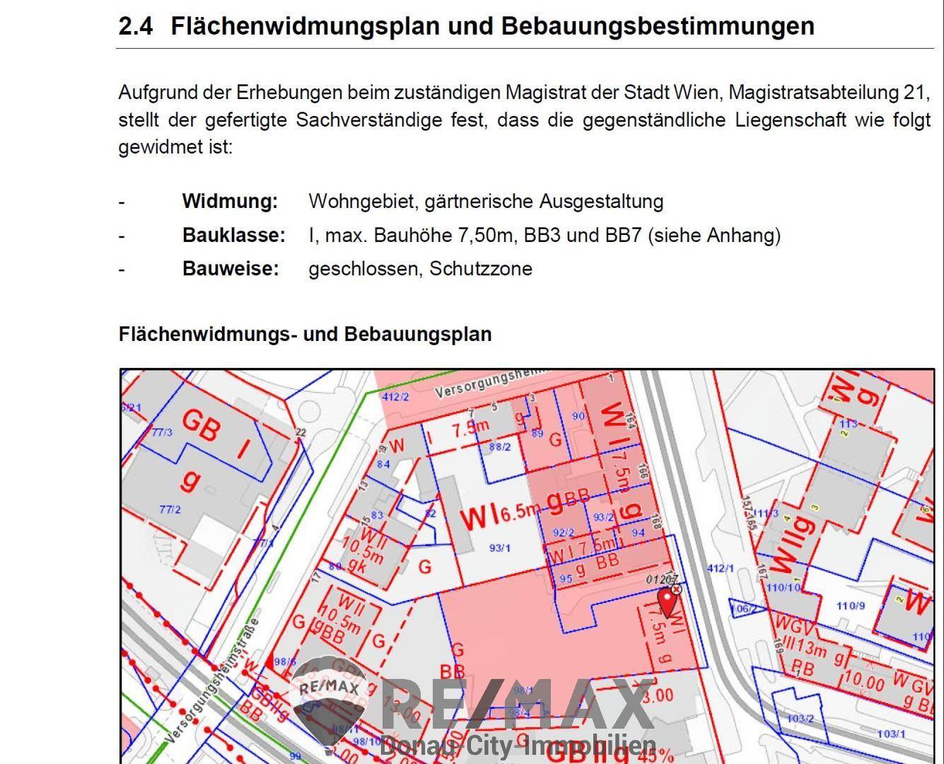 22.Villa 1130 Wien - Flächenwidmung