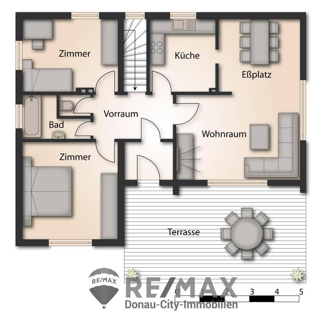 Plan möbliert - EFH 3443 Elsbach