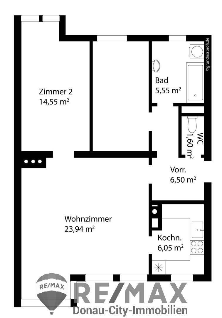 Planskizze unmöbliert