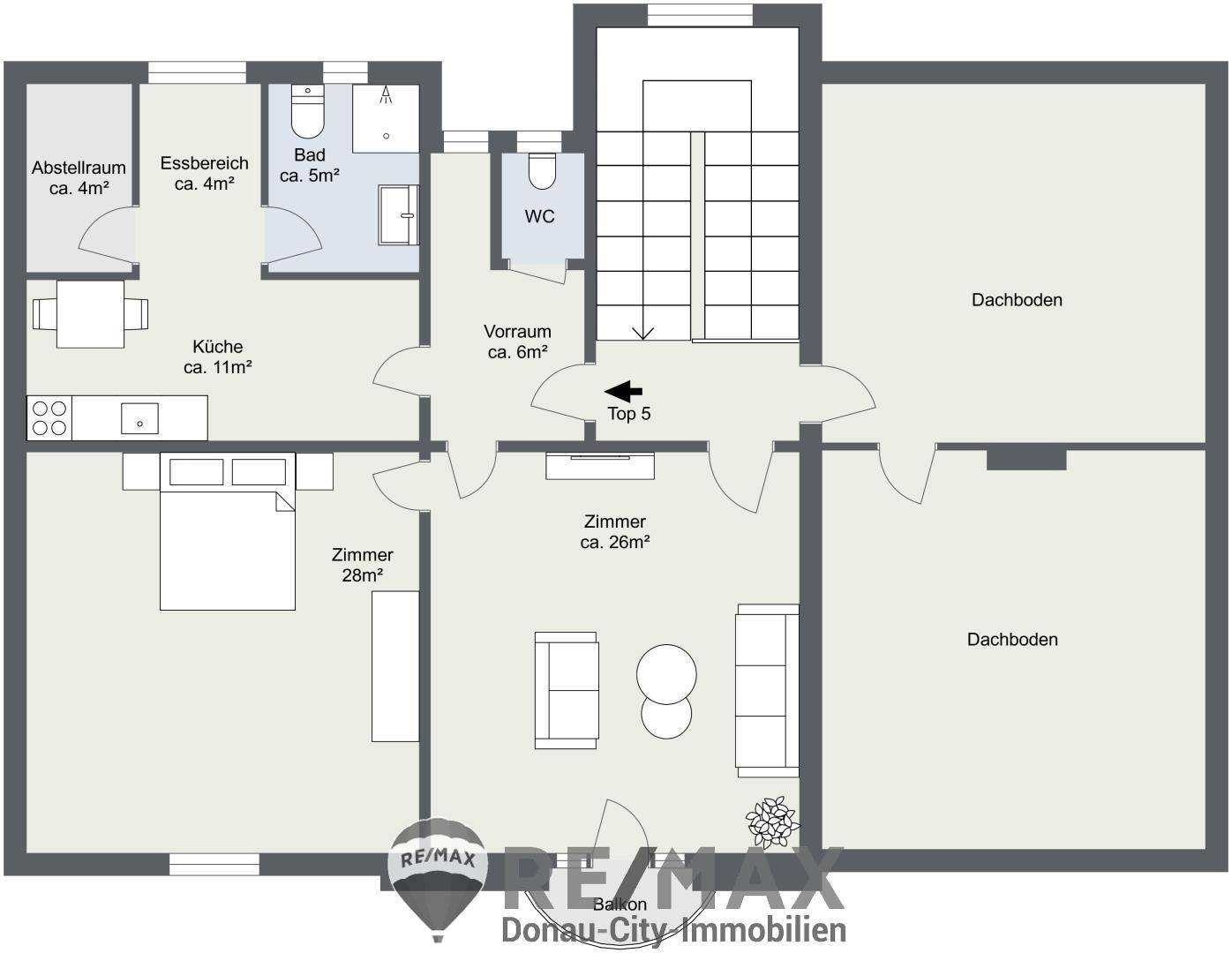 Dachgeschoss - 2D Floor Plan