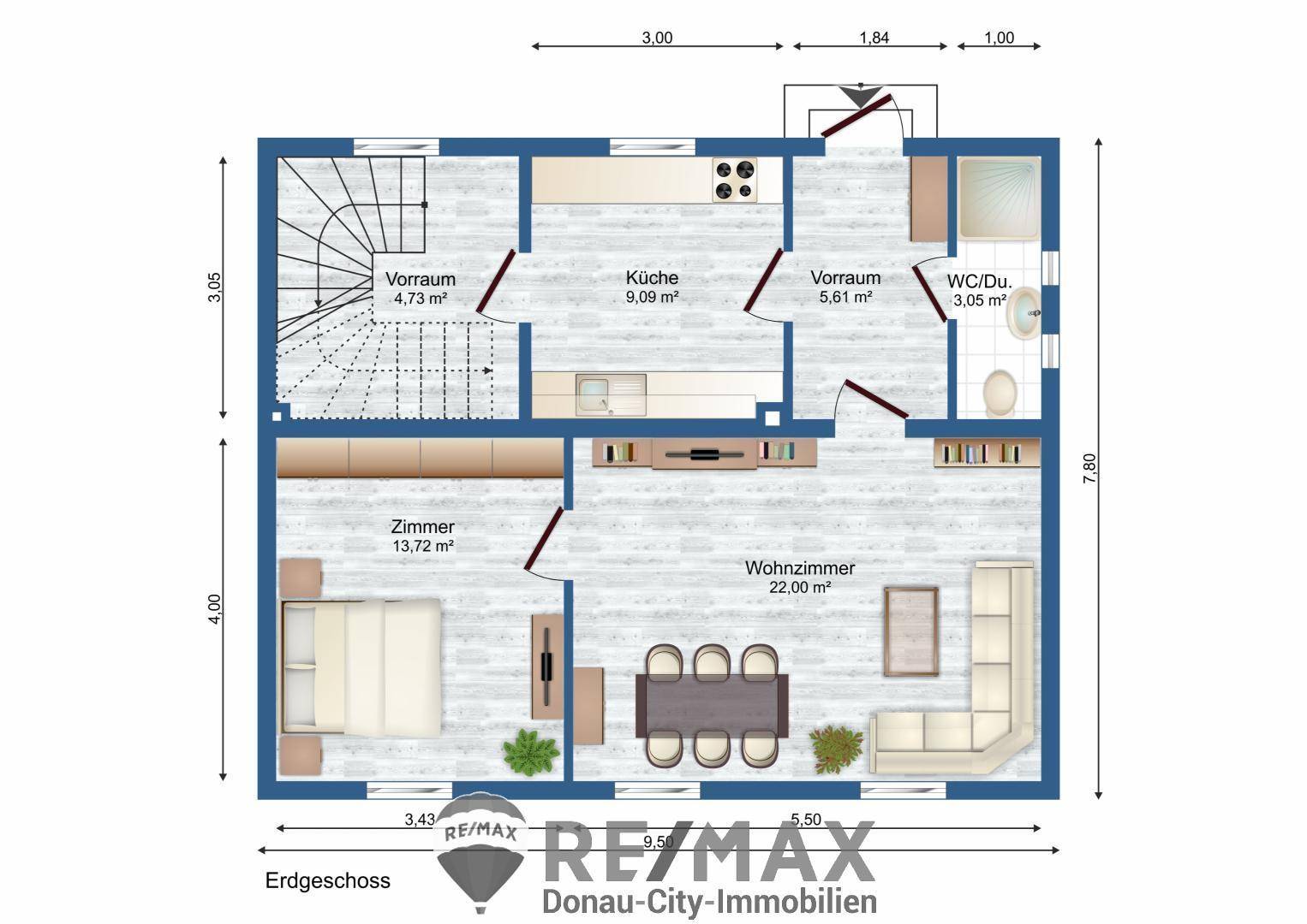 11. Einfamilienhaus 1230 Wien - Grundriss EG