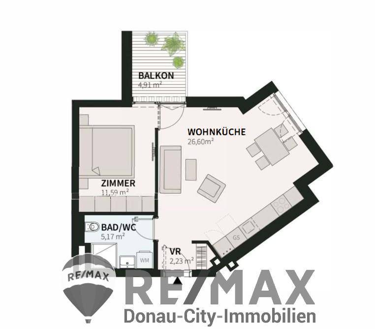 06. Mietwohnung 1220 Wien - Grundriss