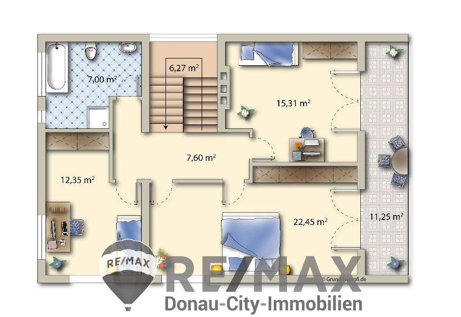 11. Grundriss OG digital möbliert