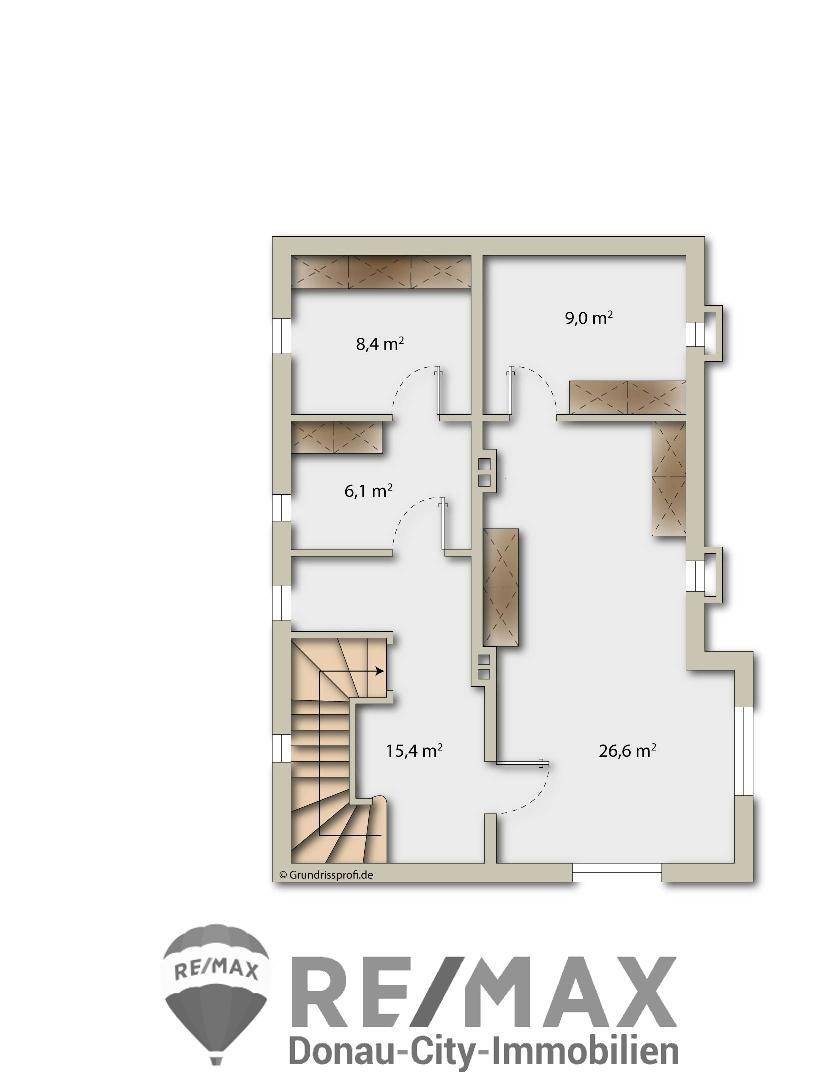 24. EFH 1220 Wien Grundriss möbliert KG