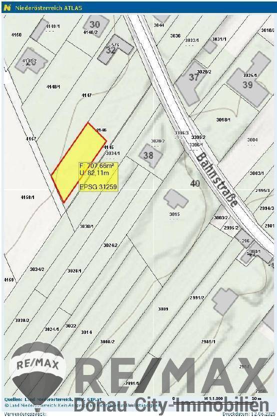 Lageplan - Skizze - 3481 Fels am Wagram