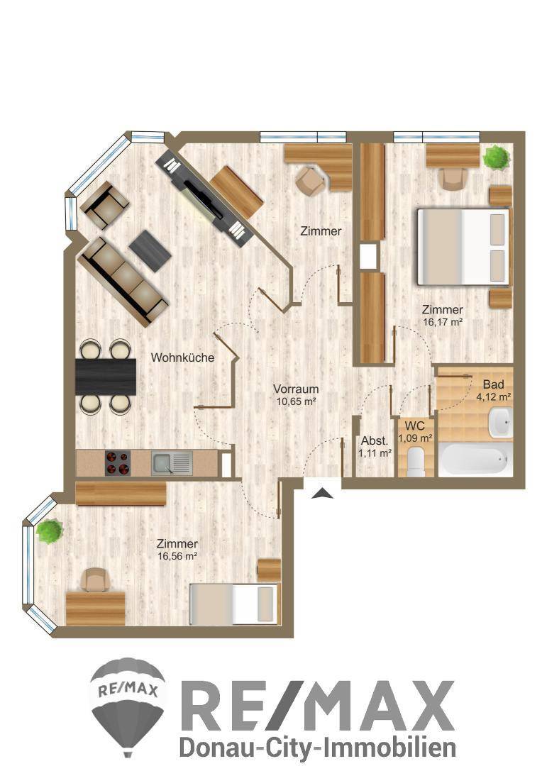 Grundriss 4 Zimmer