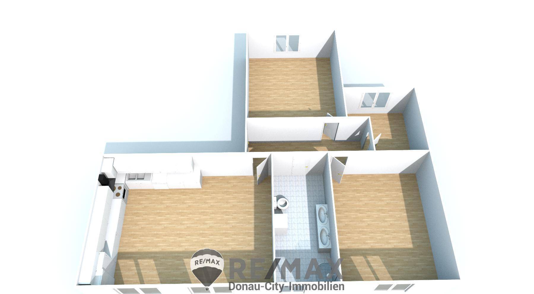 16. Eigentumswohnung 1210 - Grundriss 3D
