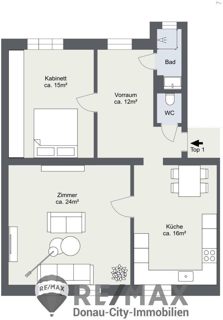 TOP 1 Wohnungsplan