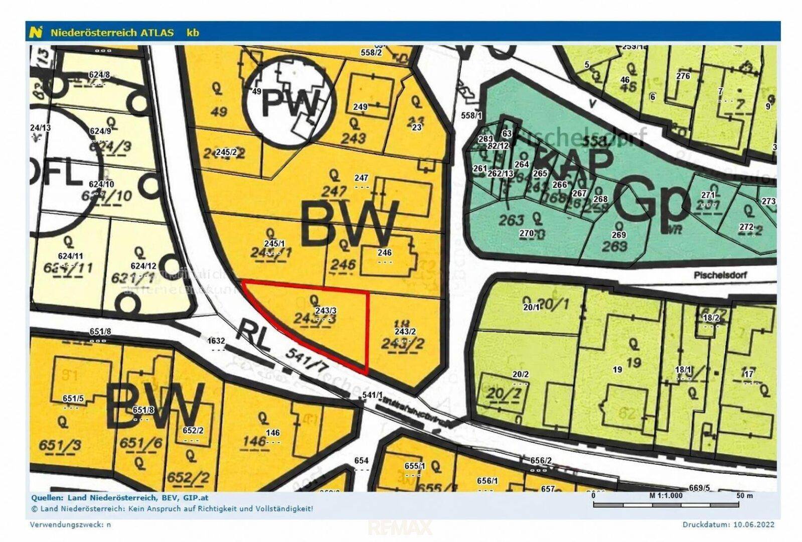 03 Flächenwidmung 761 m² Baugrund